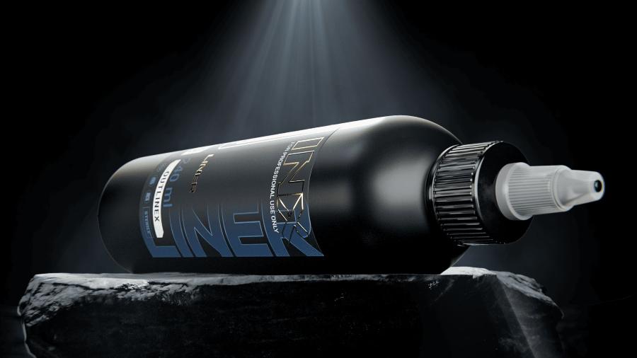 Kwadron INX Outlinex – Professional Black Tattoo Ink for Perfect Lines Kwadron INX Outlinex black tattoo ink for professional lining, REACH compliant