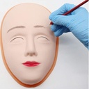 5D silicone face for PMU practice with base