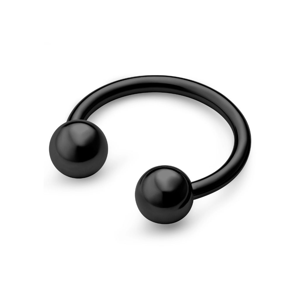 Black Circular Barbells (Steel)