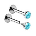 Marilyn Jewelled Labret Studs Internally Threaded (Steel)