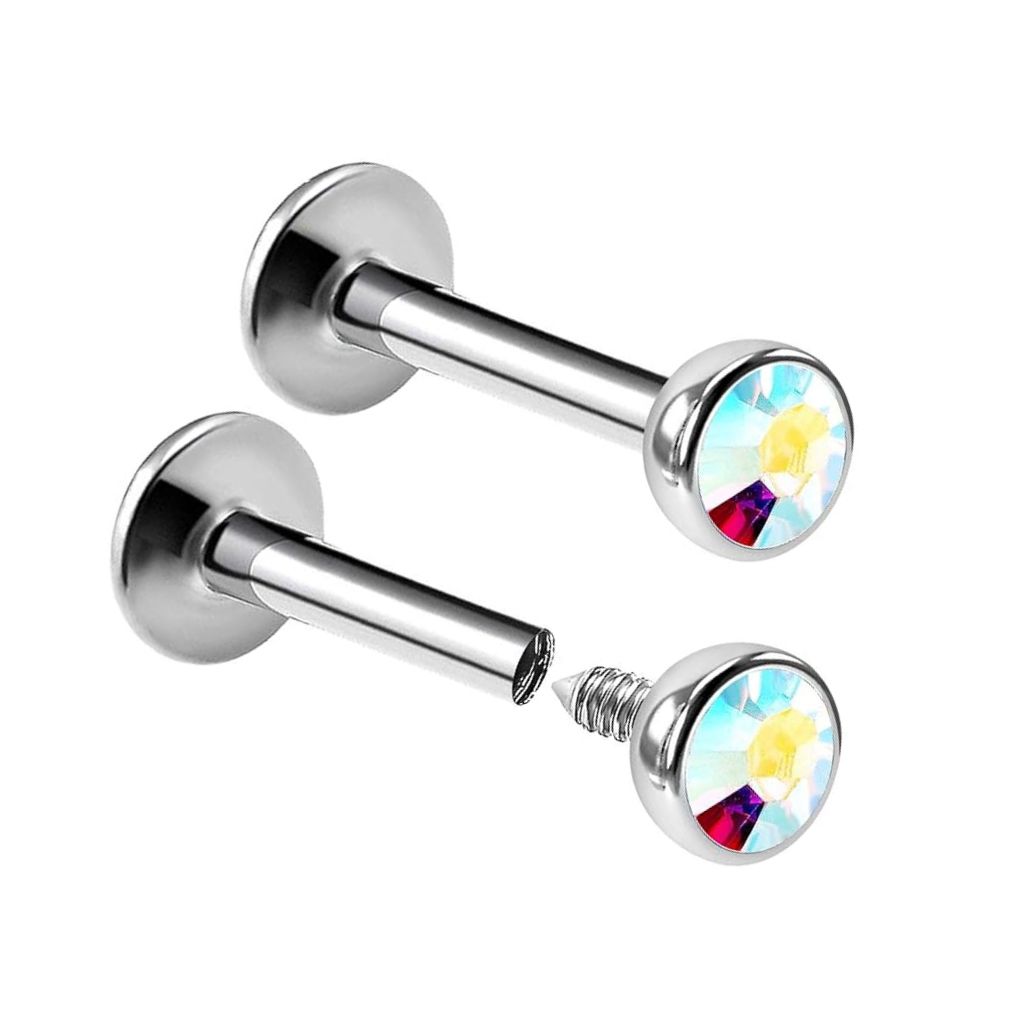 Marilyn Jewelled Labret Studs Internally Threaded (Steel)