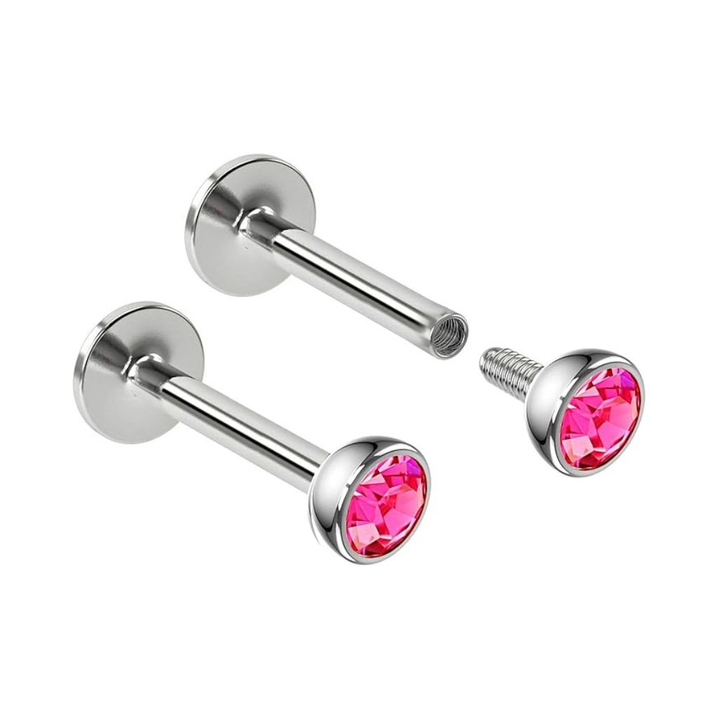 Marilyn Jewelled Labret Studs Internally Threaded (Steel)