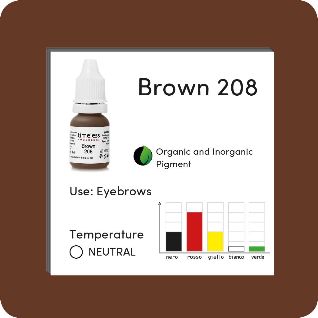 Timeless Colori PMU | BROWN 208 10ml