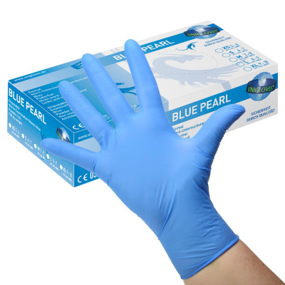 Unigloves Blue Pearl Nitrile Gloves | Box 100pcs