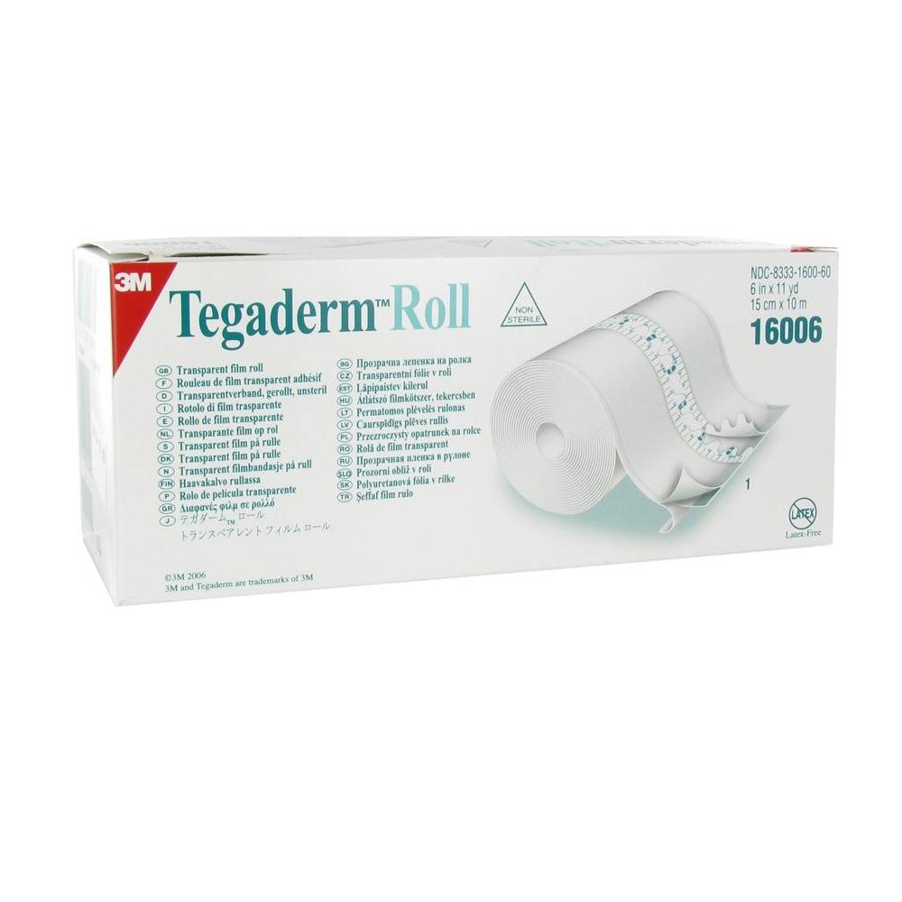 3M Tegaderm Rollo de Lámina Transparente 16006, 15cm x 10m