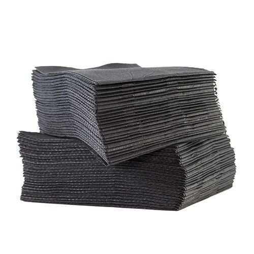 Serviettes Plastifiées Noires Lot 500pcs.