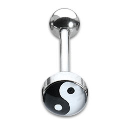 Tongue Studs 1.6x16mm Yin Yang