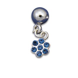 Clip-in Ornament Flower Sapphire Blue