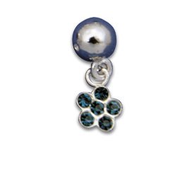 Clip-in Ornament Blume Blau