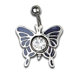 Silver Shield Blue Butterfly