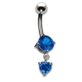 Zircone con pendente blu 1.6x10mm