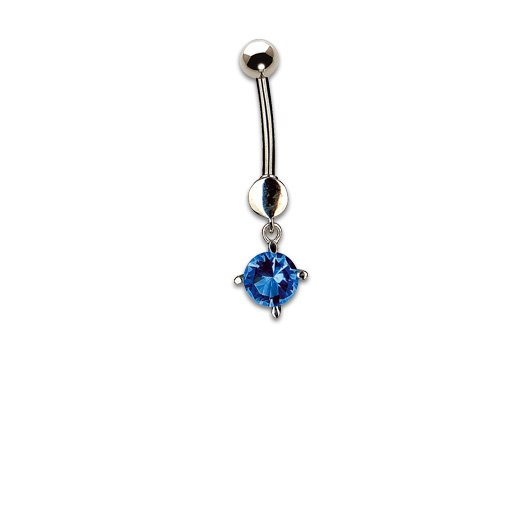 Pendant Zircon 1.6x10mm Sapphire Blue