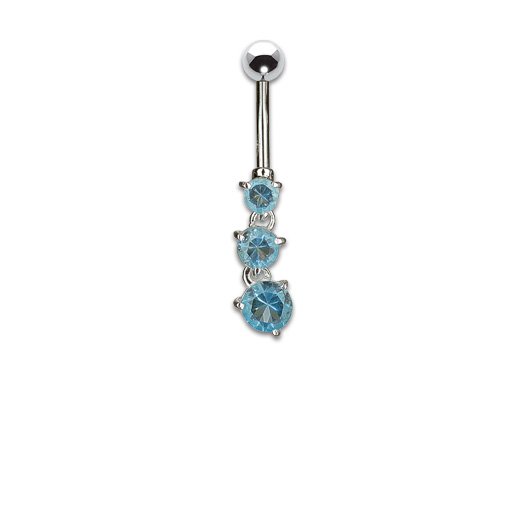 Pendant Zircons 1.6x10mm Aquamarine