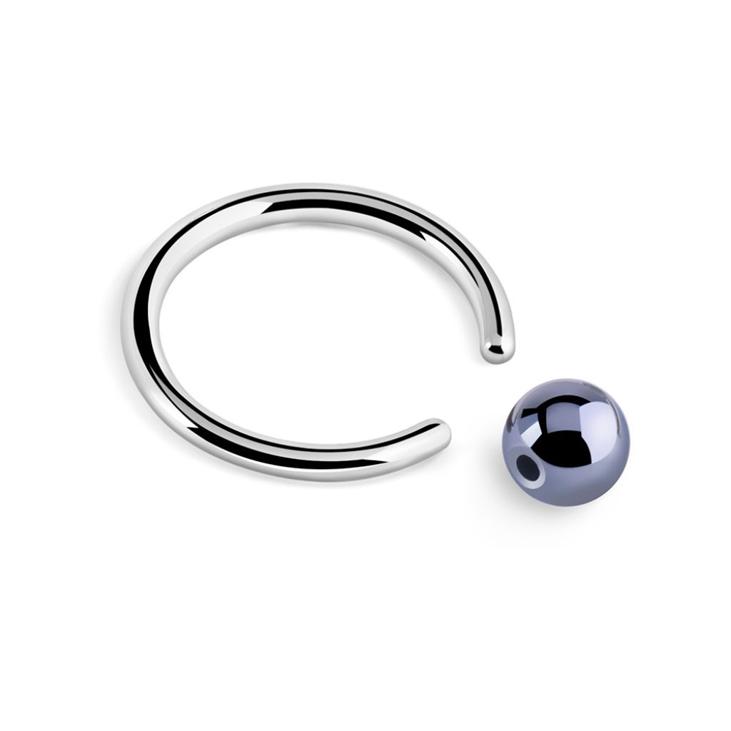 Hematite Clip-In Kugeln | Ersatzkugeln für Captive Bead Rings (Hematite)