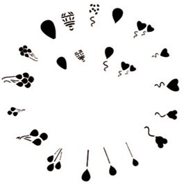 Nail Stencils - Hearts & Balloons