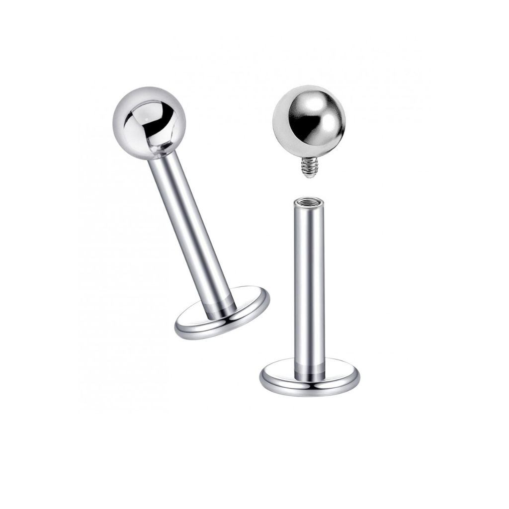 Internally Threaded Labret Studs (Titanium)