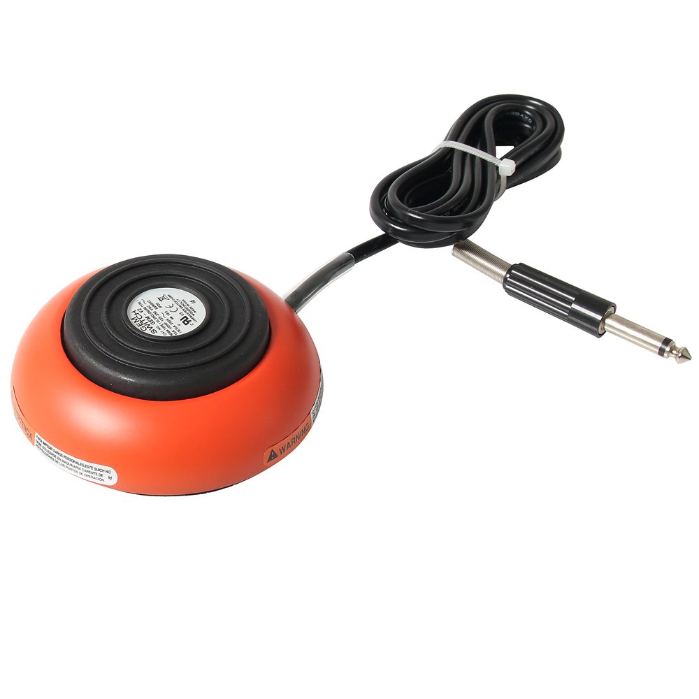 Round Orange Footswitch with Phone Jack