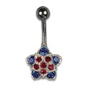 Zircon Star 1.6x10mm Red/Sapphire Blue