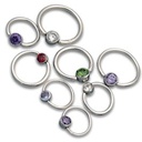 Jewelled Captive Bead Rings