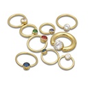 Jewelled Captive Bead Rings