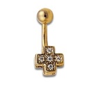 Navel Banana Zircon Cross