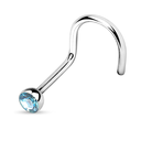 Jewelled Nostril Nose Stud (Acier)