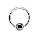 Captive Bead Rings Hematite Bead (Titanium)