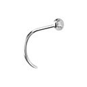 Jewelled Nostril Flat Disc Style (Titanium)