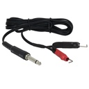 Clipcord de silicona sin muelles Negro 2m Conector Jack